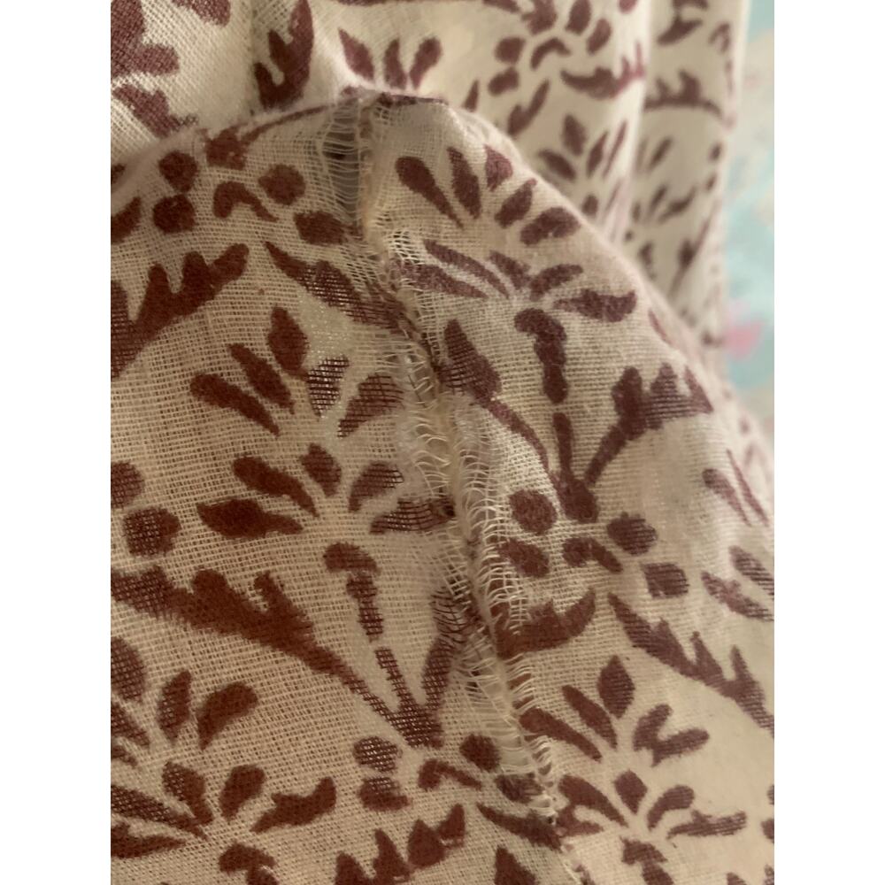 FIGUE 3/4 Sleeve Brown Leaf and Orange Beaded tunic top flaw large - Picture 12 of 15